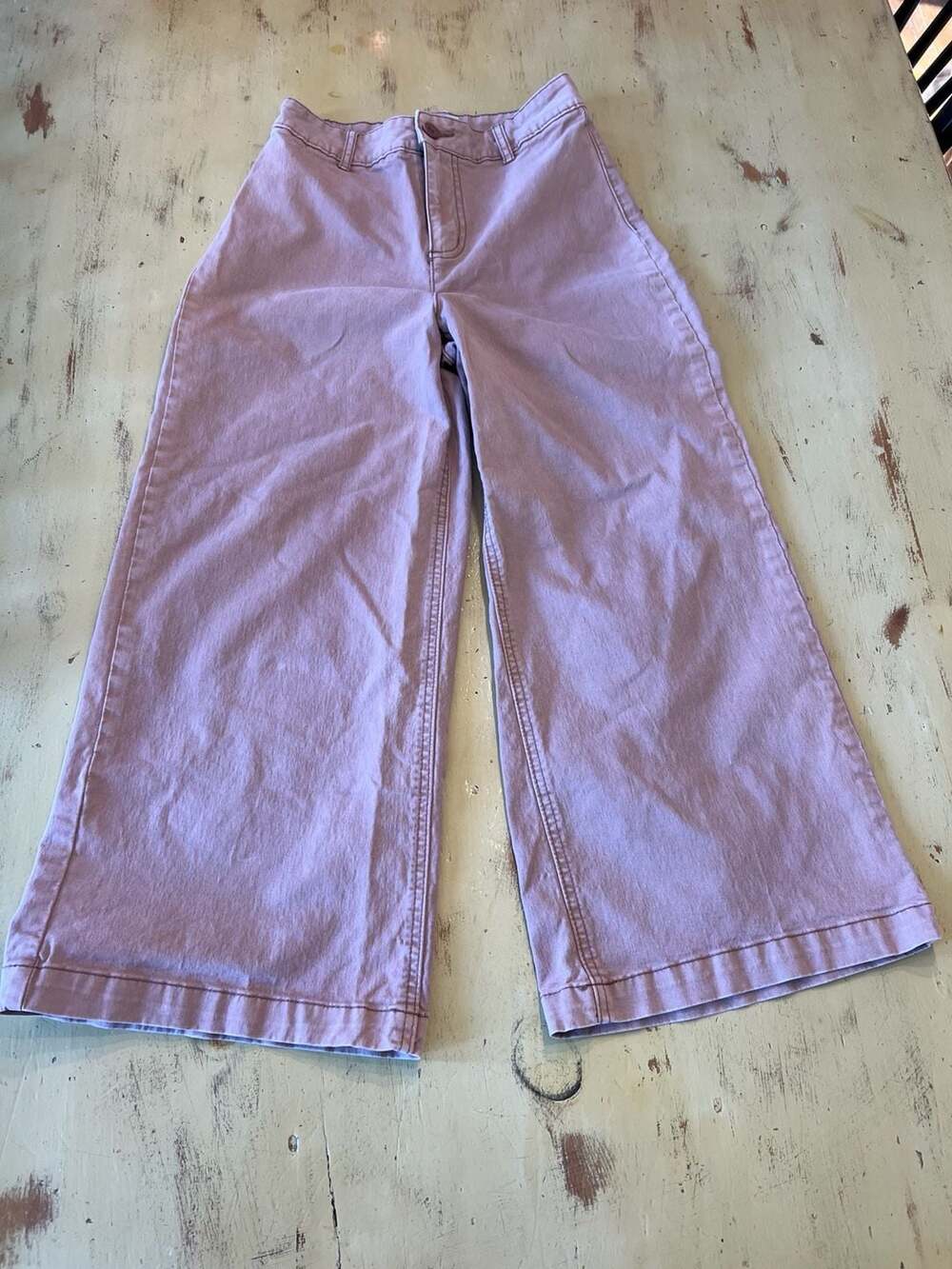 RVCA Women's High-Rise Wide-Leg Mauve Pants Size 25